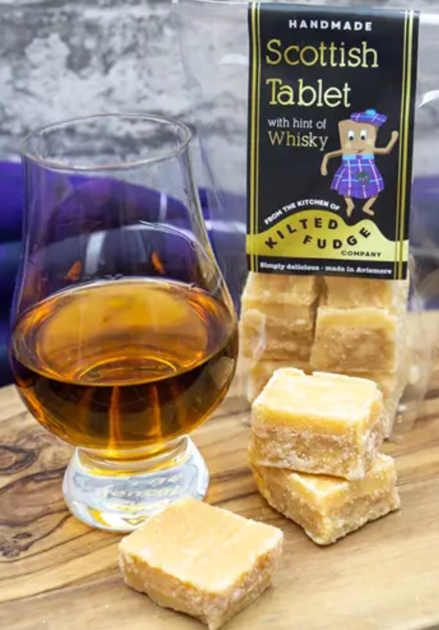 Kilted Fudge Company - Scottish Tablet with a Hint Whisky 160g