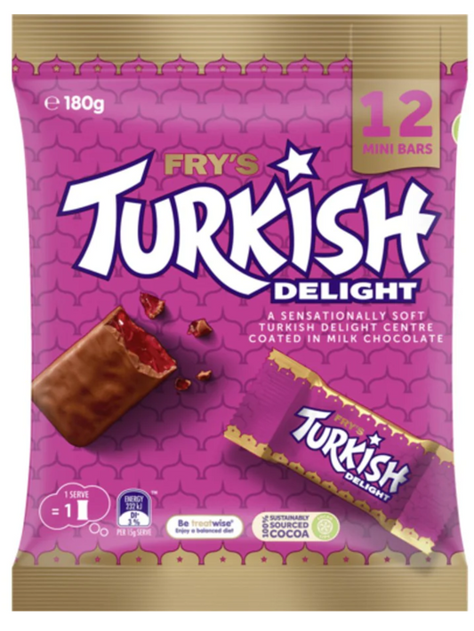 Fry's Turkish Delight Share pack 12 Mini bars 180g