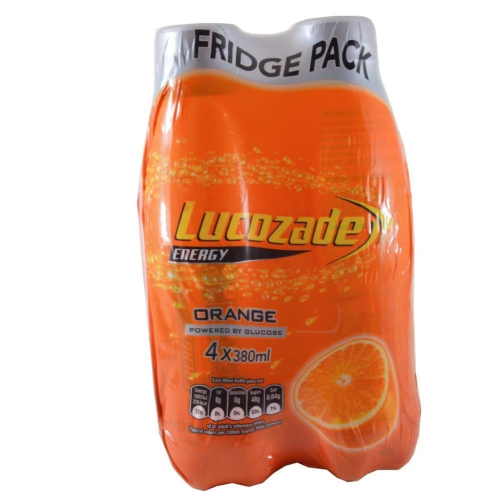 Lucozade - Orange, 4x380ml pack