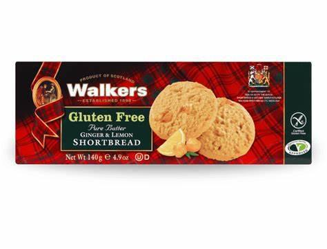 Walkers Shortbread -Gluten Free Ginger & Lemon Shortbread, 4.2 oz