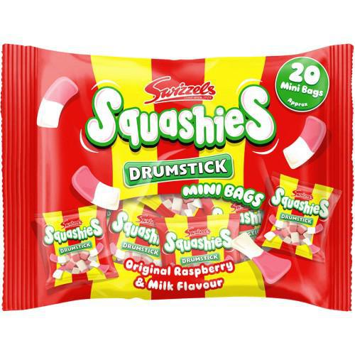 Swizzels - Drumstick Squashies Raspberry & Milk, Mini 20pk 280g