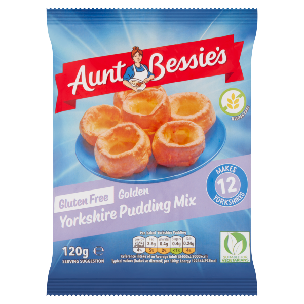 Aunt Bessie's Yorkshire Pudding Mix Gluten Free, 120g