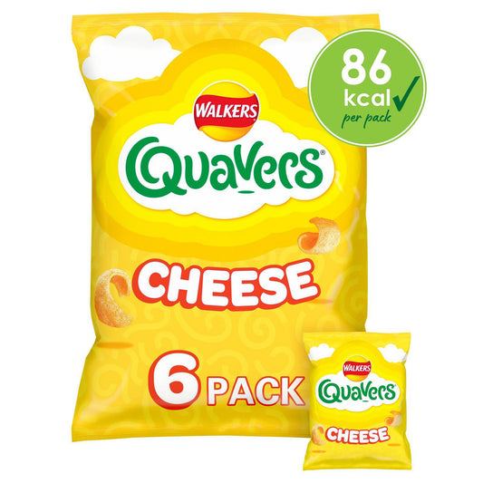 Walkers Crisps - Quavers 6 Pack, 6 x 16g