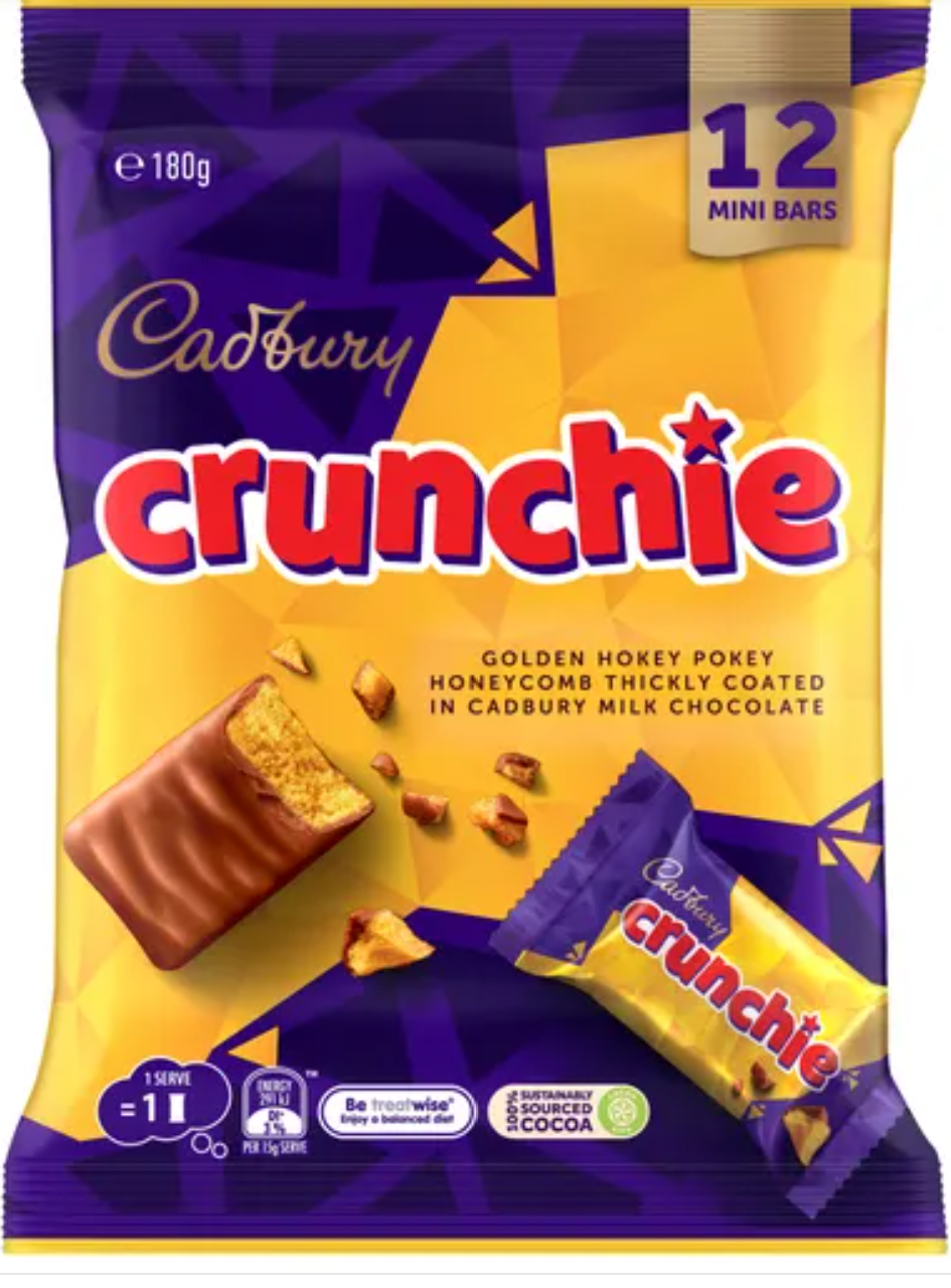 Cadbury - Crunchie Share Pack 12 mini bars 180g