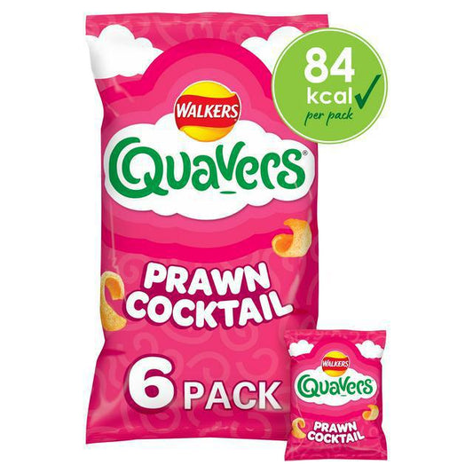 Walkers Crisps - Quavers Prawn Cocktail 6 Pack, 6 x 16g