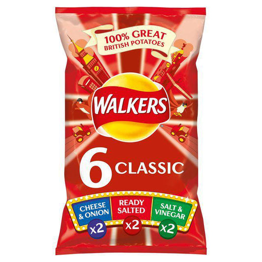 Walkers Crisps - Assorted Crisps, 6x25g pack