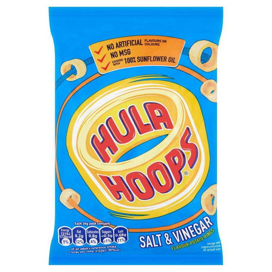 Hula Hoops -Salt and Vinegar, 34g