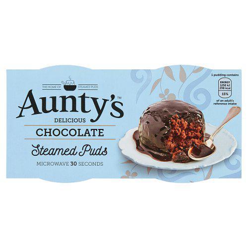 Aunty's Chocolate Steamed Puds, 2pk