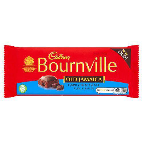 Cadbury - Bournville Old Jamaica Dark Chocolate Rum and Raisin, 100g