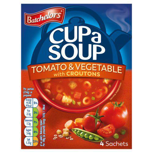 Batchelors Cup-A-Soup - Tomato & Vegetable, 4pk